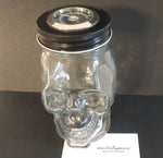 Glass Skull Storage Jar